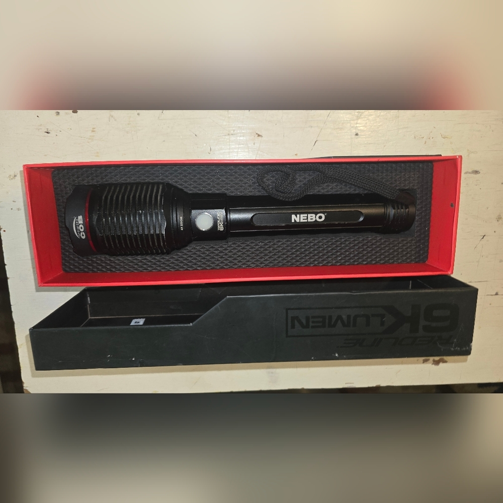 NEBO Black Tactical LED Flashlight – High-Output Portable Light